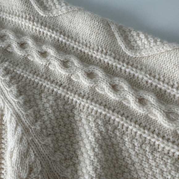 Madewell Cream Cable Knit Cardigan - Picture 4 of 6